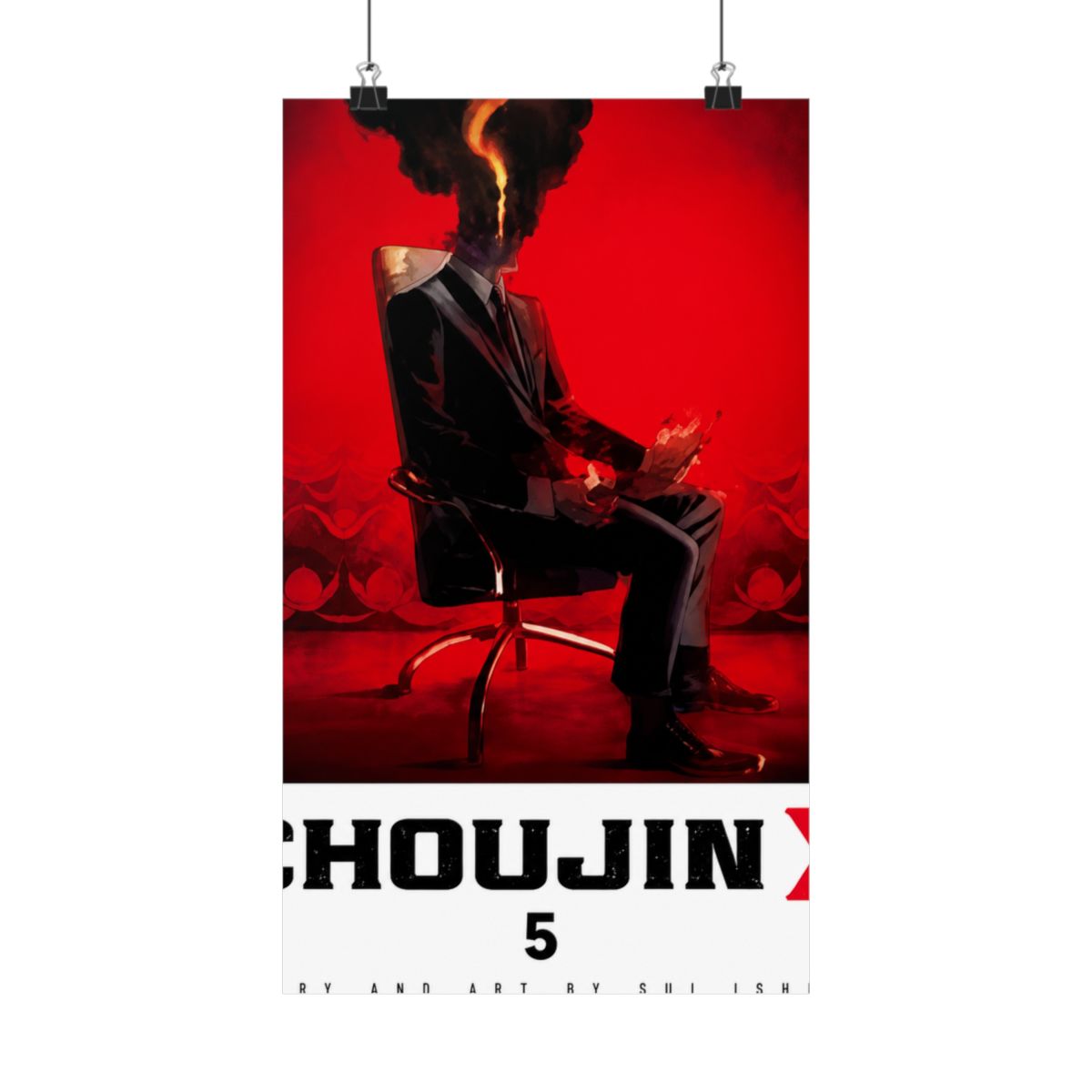 Choujin X Vol 5 Cover Art - 11x17 Poster - Ishida Sui Shonen Jump anime merch - alternate angle 2, merchandise